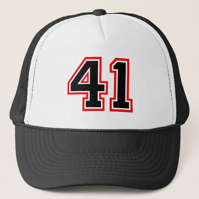 Retro 41st Birthday Party Trucker Hat (Front)