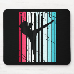 Retro 44th Birthday For Kickboxing Women Kickboxer Mouse Pad