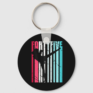 Retro 45th Birthday For Kickboxing Women Kickboxer Key Ring
