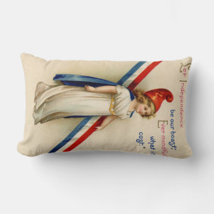 Retro 4th July independence day Lumbar Cushion