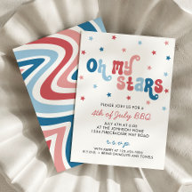 Retro 4th of July BBQ Party Invitation