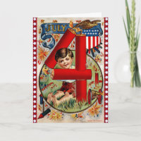 Retro 4th of July Card