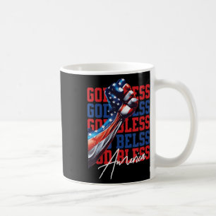 Retro 4th Of July God Bless America Patriotic Chri Coffee Mug
