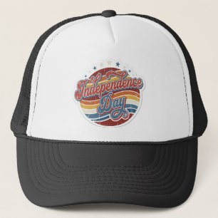 Retro 4th of July Independence Day Trucker Hat