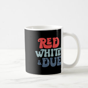 Retro 4th Of July Pregnancy Announcement Red White Coffee Mug