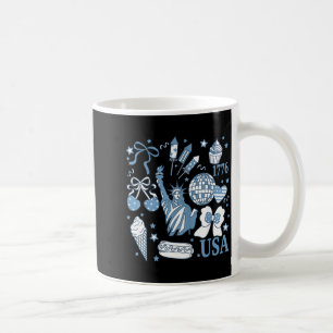 Retro 4th of July USA Land Of The Independence Day Coffee Mug