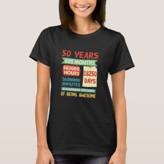 Retro 50 Years Old Being Awesome Bday T-Shirt
