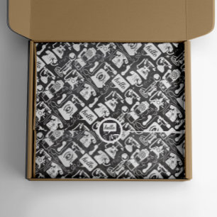 Retro 50s Any Colour Old Fashion Telephone Patter Tissue Paper