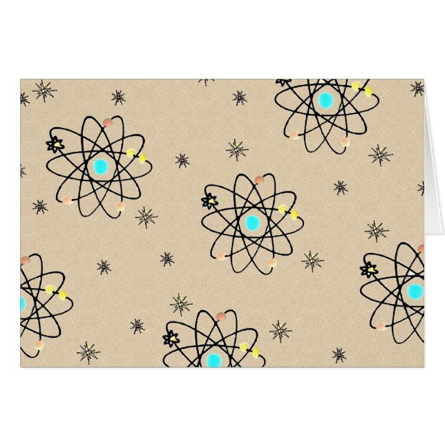 Retro 50s Atomic Print Sand Apparel & Gifts (Front Horizontal)