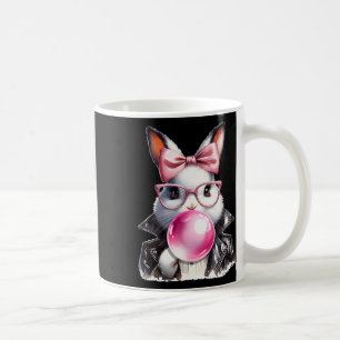 Retro 50's Cute Easter Bunny Blowing Bubble Gum 4  Coffee Mug