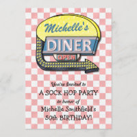 Retro 50s Diner Sock Hop Birthday Party Theme