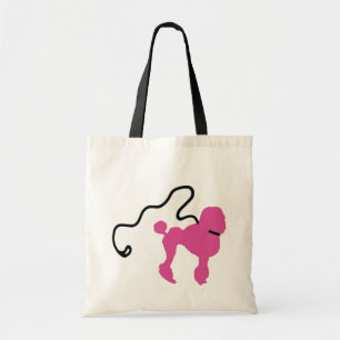 Retro 50's Felt Pink Poodle & Leash Tote Bag