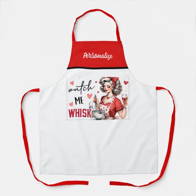 Retro 50s Glam Housewife Funny Sarcastic Humour Apron (Front)