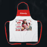 Retro 50s Glam Housewife Funny Sarcastic Humour Apron<br><div class="desc">This funny and witty retro 50s glam housewife quote is perfect for those who appreciate a good laugh and a touch of sarcasm. This vintage design brings humour to the daily life of the modern-day homemaker. It features a funny pop art Illustration and adds a playful twist to your favourite...</div>