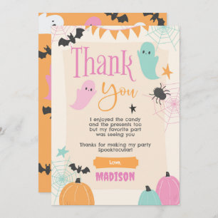 Retro 50s Halloween Party Thank You Card