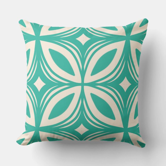 Retro 50s Hawaiian pattern Cushion (Front)