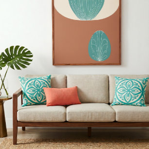 Retro 50s Hawaiian pattern Cushion