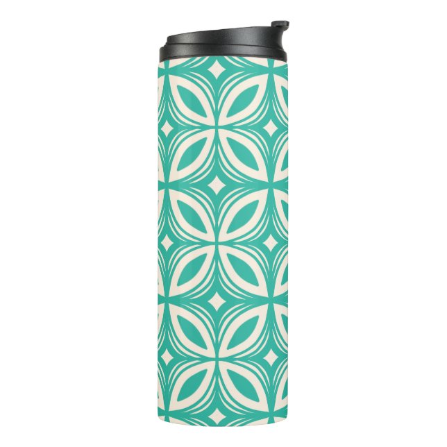 Retro 50s Hawaiian pattern Thermal Tumbler (Rotated Left)