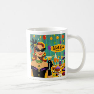Retro 50s Mardi Gras Martini Cocktail Party Coffee Mug