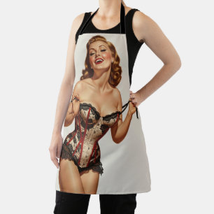 Retro 50's Pin-up Beauty Apron
