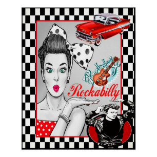 Retro 50s Rockabilly   Poster