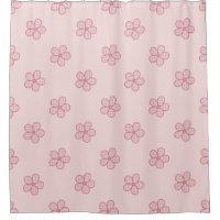 Retro 50s Rose Pink Plaid Flowers Mid-Century Mod