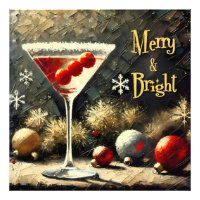 Retro 50s Triple Cranberry Christmas Martini