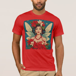 Retro 50s Tropical Christmas Pin-Up Beauty Queen T-Shirt