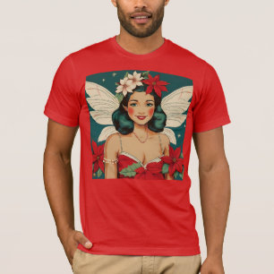 Retro 50s Tropical Christmas Pin-Up Starlet T-Shirt