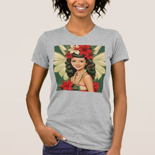 Retro 50s Tropical Christmas Princess T-Shirt