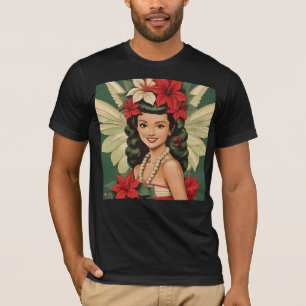 Retro 50s Tropical Christmas Princess T-Shirt