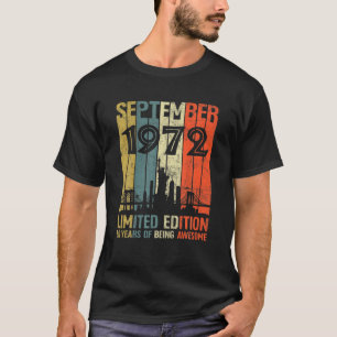 Retro 50Th Birthday Gift 50 Year Old September 197 T-Shirt