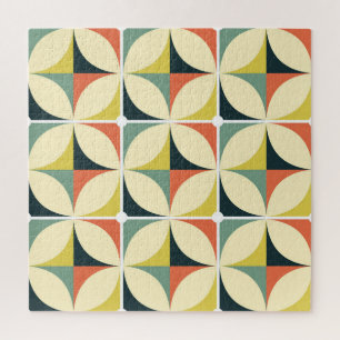 Retro 60's 70's geometric pattern. jigsaw puzzle