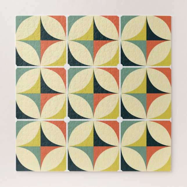 Retro 60's 70's geometric pattern. jigsaw puzzle (Vertical)