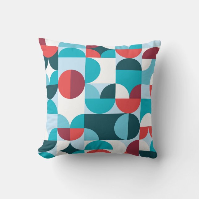 Retro 60's 70's minimalist pattern cushion (Front)
