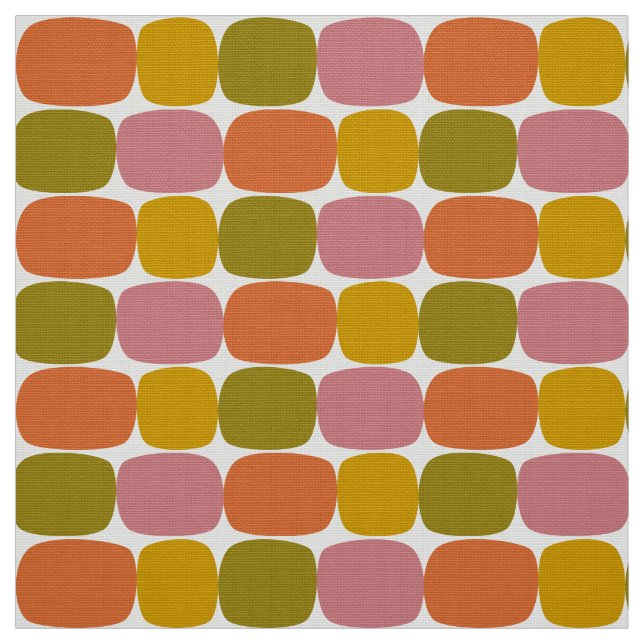 retro 60s 70s pattern fabric (Swatch)