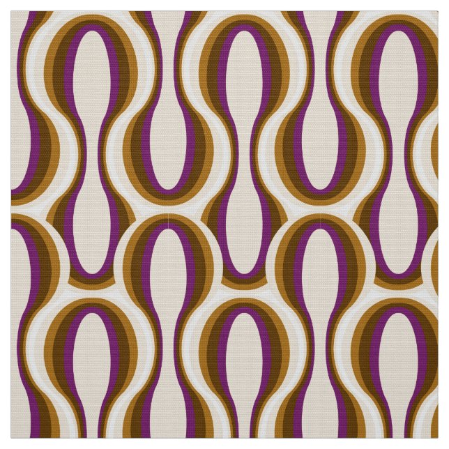 Retro 60s 70s pattern styled fabric (Swatch)