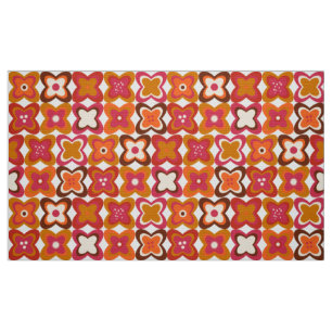Retro 60s 70s pattern styled fabric