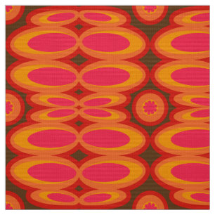 Retro 60s 70s pattern styled fabric