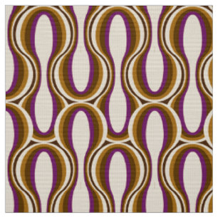 Retro 60s 70s pattern styled fabric