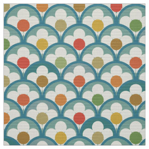 Retro 60s 70s pattern styled fabric
