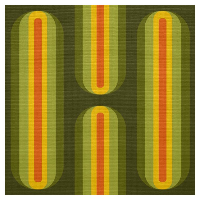 Retro 60s 70s pattern styled fabric (Swatch)