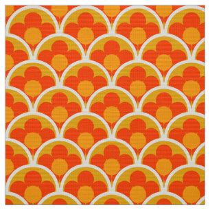 Retro 60s 70s pattern styled fabric