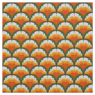Retro 60s 70s pattern styled fabric