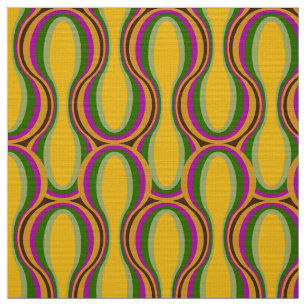 Retro 60s 70s pattern styled fabric