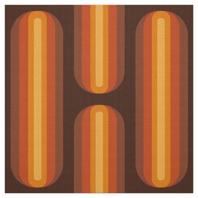 Retro 60s 70s pattern styled fabric (Swatch)