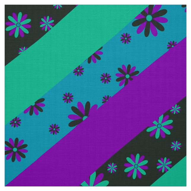 Retro 60s 70s pattern styled fabric (Swatch)