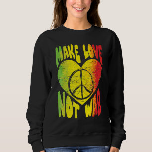 Retro 60s 70s Psychedelic Peace Love Hippie Funky Sweatshirt