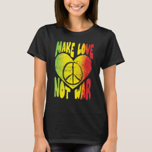 Retro 60s 70s Psychedelic Peace Love Hippie Funky T-Shirt