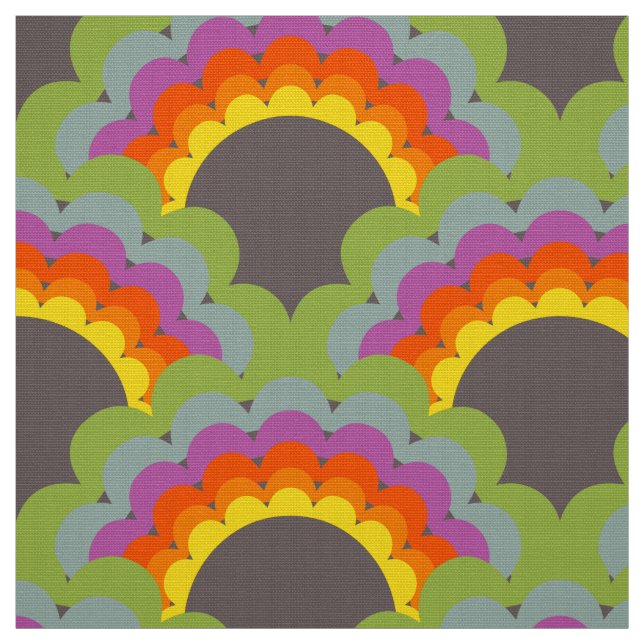 retro 60s 70s style fabric (Swatch)